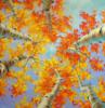 Схема вышивки «Осеннее небо "в листьях"»