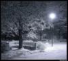 Зимняя ночь с освещением фонаря: оригинал