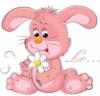 Схема вышивки «Весёлый кролик с цветочком!)»