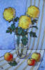 Схема вышивки «Натюрморт с хризантемами и ябло»