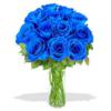 Схема вышивки «Букет из голубых роз»
