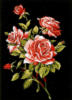 Схема вышивки «Букет роз на черном»