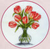 Схема вышивки «Тюльпаны в прозрачной вазе»