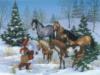 Схема вышивки «Санта и лошади»