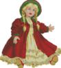 Схема вышивки «Кукла в красном платье»