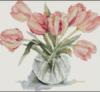 Схема вышивки «Розовые тюльпаны»