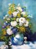 Цветы в голубой вазе: оригинал