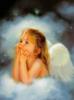 Схема вышивки «Мечтающий ангел в облаках»