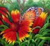 Цветы и бабочки: оригинал