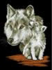 Схема вышивки «Волчица с волчонком»