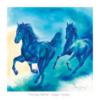 Схема вышивки «синие кони»