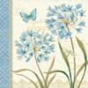 Схема вышивки «Винтажные синие цветы»
