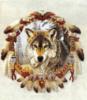 Схема вышивки «Волк и ловец снов»