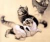 Схема вышивки «Кошки. Живопись Китая.»