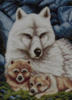Схема вышивки «Волчица с волчатами 1»