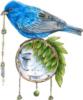 Схема вышивки «Синяя птица»