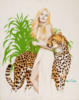 Схема вышивки «Девушка и леопард»