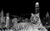 Схема вышивки «Ночной город с тигром»