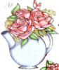 Схема вышивки «Чайник с розами»