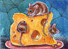 Схема вышивки «Мышата и сыр»
