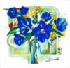Blue Flowers In Vase: оригинал