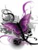 Схема вышивки «Фиолетовая бабочка»