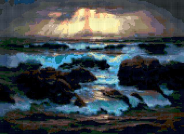 Бушуещее море, море, пейзаж