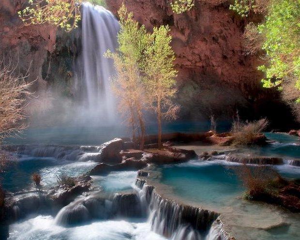 Водопад, водопад, природа