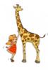 Схема вышивки «Девочка и жираф»