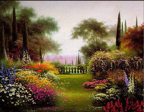 Цветущий сад1, пейзаж