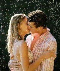 Поцелуй, поцелуй, любовь, дождь, пара