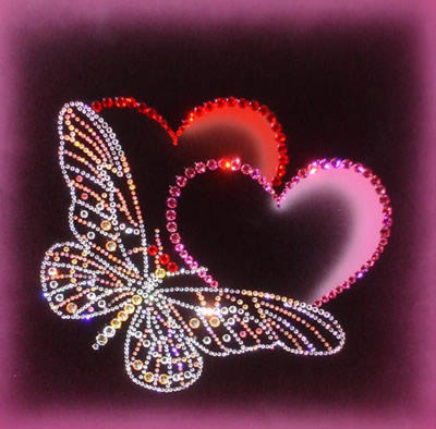 Прикосновение любви, любовь, сердце, бабочка