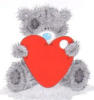 Схема вышивки «Тедди с сердцем»