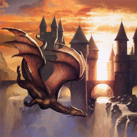 Нападение на замок, дракон, фэнтэзи