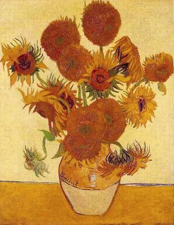 Ван Гог Подсолнухи, живопись, цветы