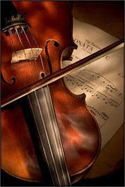 Скрипка, музыкальные инструменты, натюрморт