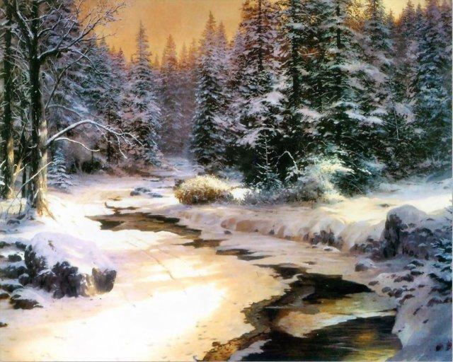 Зимняя речка, пейзаж