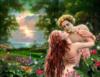 Схема вышивки «Адам и ева в райском саду»