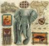 Схема вышивки «Слон-коллаж»