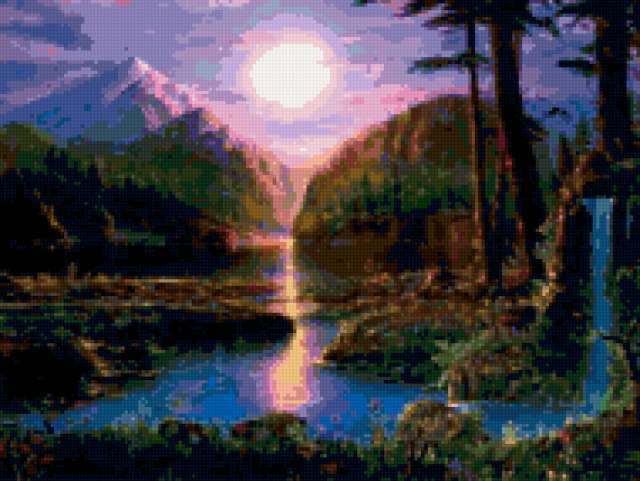 Пейзаж, природа, пейзаж, горы, водопад, ручей