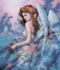 Схема вышивки «Девушка ангел»
