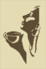 Схема вышивки «Девушка с кофе»