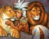 Схема вышивки «повелительница львов»