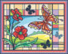 Схема вышивки «Витраж с бабочкой»