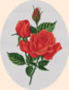 Схема вышивки «Трио алых роз»