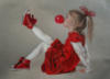 Схема вышивки «Девочка в красном»