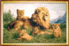 Схема вышивки «Семья львов»