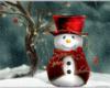 Схема вышивки «Рождественнский снеговик»