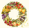 Схема вышивки «Венок из цветов и фруктов»
