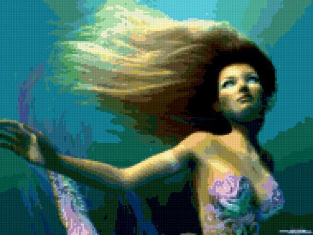 Девушка - русалка, девушка, русалка